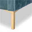 Baxton Studio Seraphin Light Blue Velvet Armchair