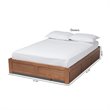 Baxton Studio Wren Queen Size Walnut 3-Drawer Storage Bed Frame