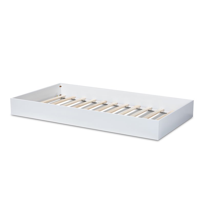 Baxton Studio Renata  White  Wood Twin Size Trundle
