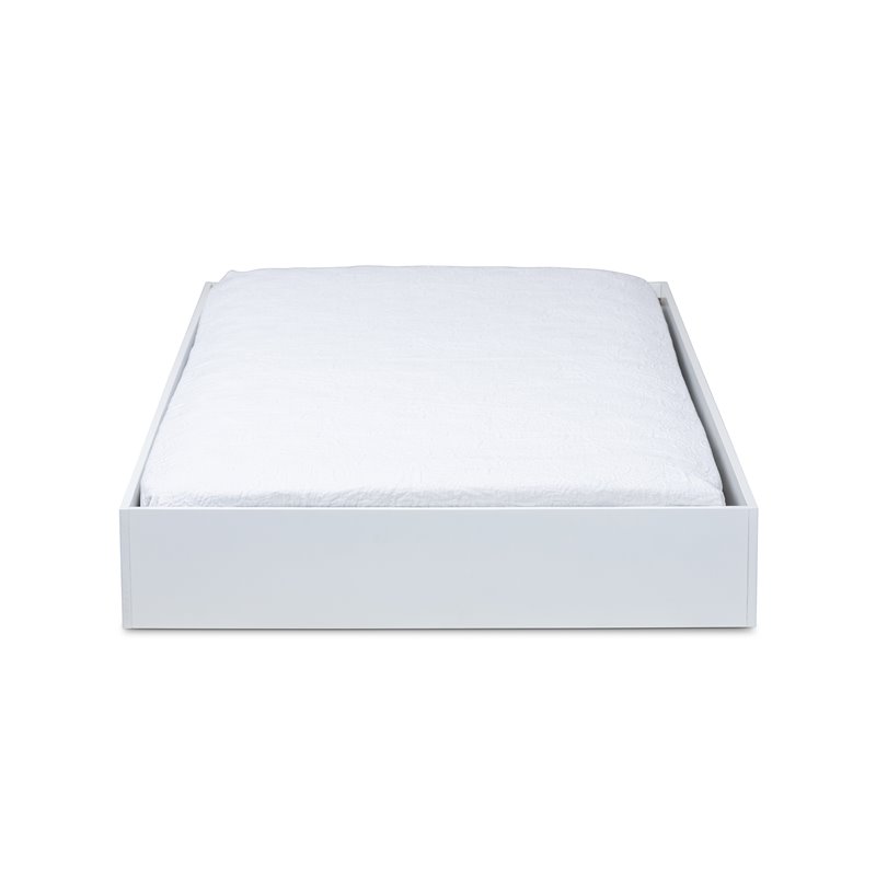 Baxton Studio Renata  White  Wood Twin Size Trundle