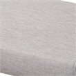 Baxton Studio Rika Greyish Beige Upholstered Walnut Brown Boomerang Bench