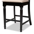 Baxton Studio Verina Sand Upholstered Espresso Wood 5-piece Pub Set