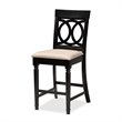 Baxton Studio Verina Sand Upholstered Espresso Wood 5-piece Pub Set