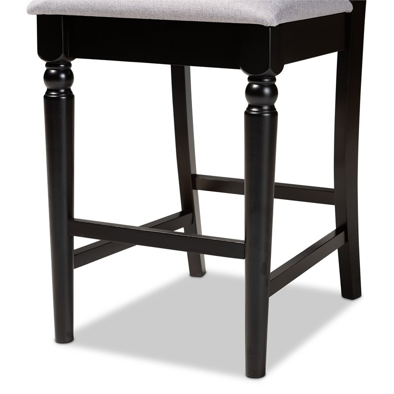 Baxton Studio Arden Grey Upholstered Espresso Wood 5-piece Pub Set