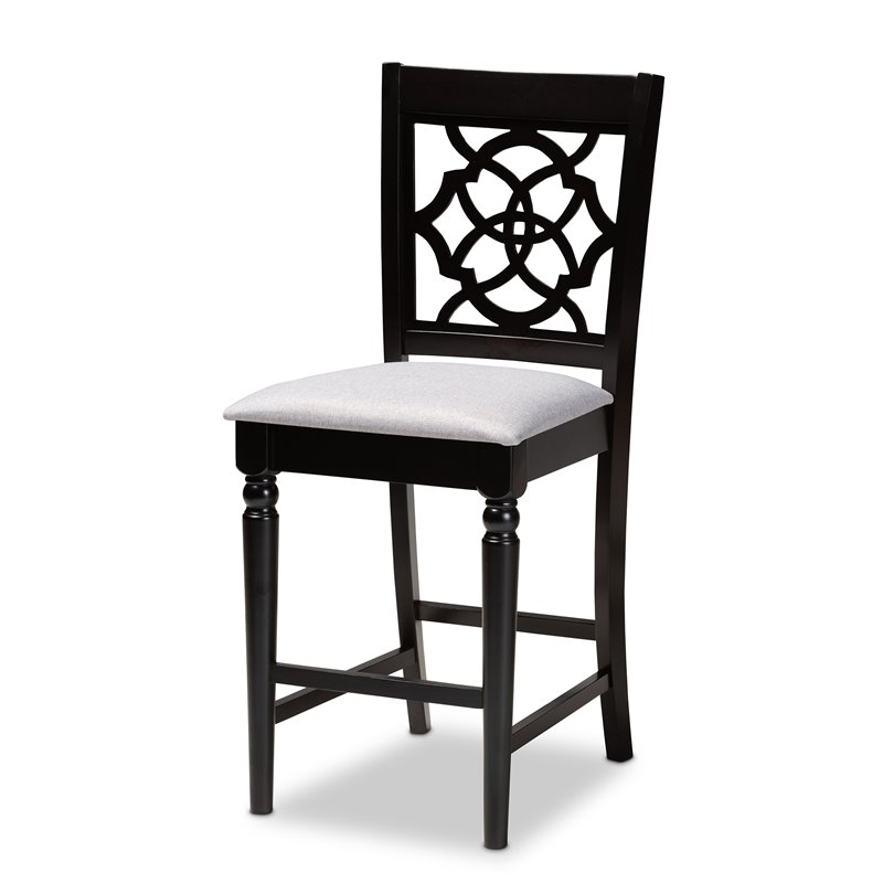 Baxton Studio Arden Grey Upholstered Espresso Wood 5-piece Pub Set