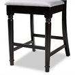 Baxton Studio Verina Grey Upholstered Espresso Wood 5-piece Pub Set