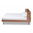 Baxton Studio Rina Full Size Brown Wood Platform Bed with Headboard