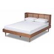 Baxton Studio Rina Full Size Brown Wood Platform Bed with Headboard