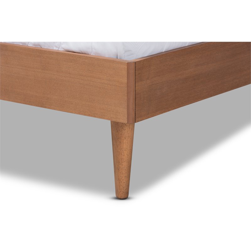 Baxton Studio Rina Queen Size Brown Wood Platform Bed with Headboard