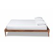 Baxton Studio Romy Queen Size Ash Brown Finished Wood Bed Frame
