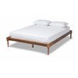 Baxton Studio Romy Queen Size Ash Brown Finished Wood Bed Frame