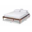 Baxton Studio Romy King Size Ash Brown Finished Wood Bed Frame