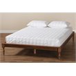 Baxton Studio Romy King Size Ash Brown Finished Wood Bed Frame