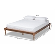 Baxton Studio Romy King Size Ash Brown Finished Wood Bed Frame