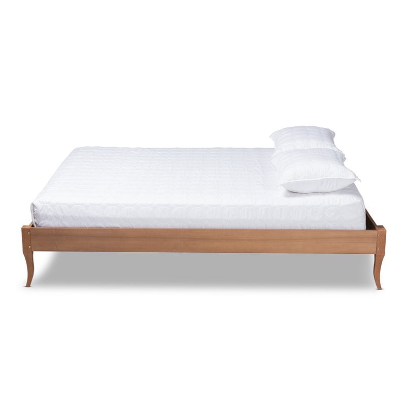 Baxton Studio Marieke Queen Size Ash Brown Finished Wood Bed Frame