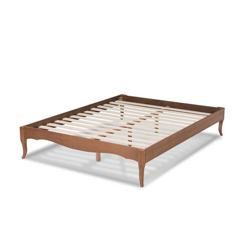 Baxton Studio Marieke Queen Size Ash Brown Finished Wood Bed Frame