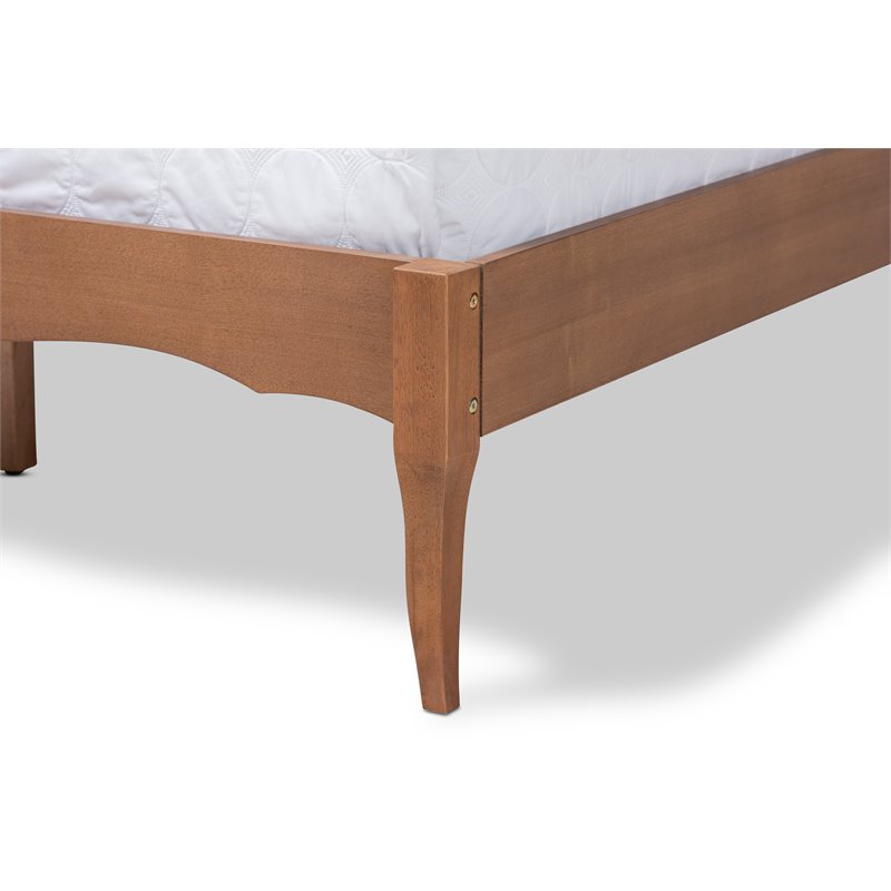 Baxton Studio Marieke Queen Size Ash Brown Finished Wood Bed Frame
