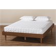 Baxton Studio Rina Queen Size Ash Brown Finished Wood Bed Frame