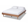 Baxton Studio Rina King Size Ash Brown Finished Wood Bed Frame