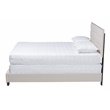 Baxton Studio Ansa Queen Size Beige Fabric Upholstered Bed