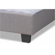 Baxton Studio Ansa Full Size Gray Fabric Upholstered Bed