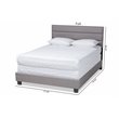 Baxton Studio Ansa Full Size Gray Fabric Upholstered Bed