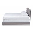 Baxton Studio Ansa Queen Size Gray Fabric Upholstered Bed