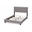 Baxton Studio Ansa Queen Size Gray Fabric Upholstered Bed