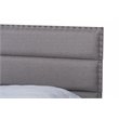 Baxton Studio Ansa Queen Size Gray Fabric Upholstered Bed