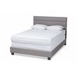 Baxton Studio Ansa Queen Size Gray Fabric Upholstered Bed