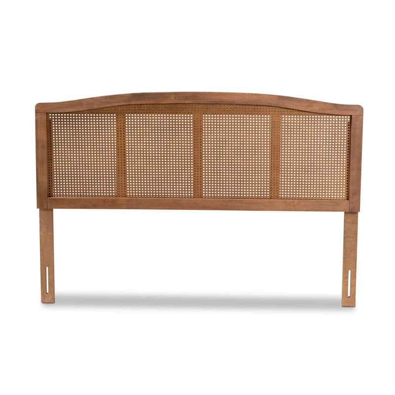 Baxton Studio Marieke King Size Ash Walnut Brown Finished Wood Headboard