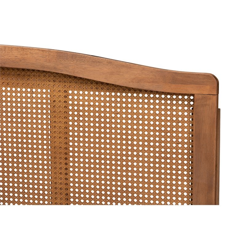 Baxton Studio Marieke King Size Ash Walnut Brown Finished Wood Headboard