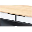 Baxton Studio Reed 2-Drawer Multicolor Wood Computer Desk