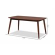 Baxton Studio Edna Brown Finished Wood Dining Table