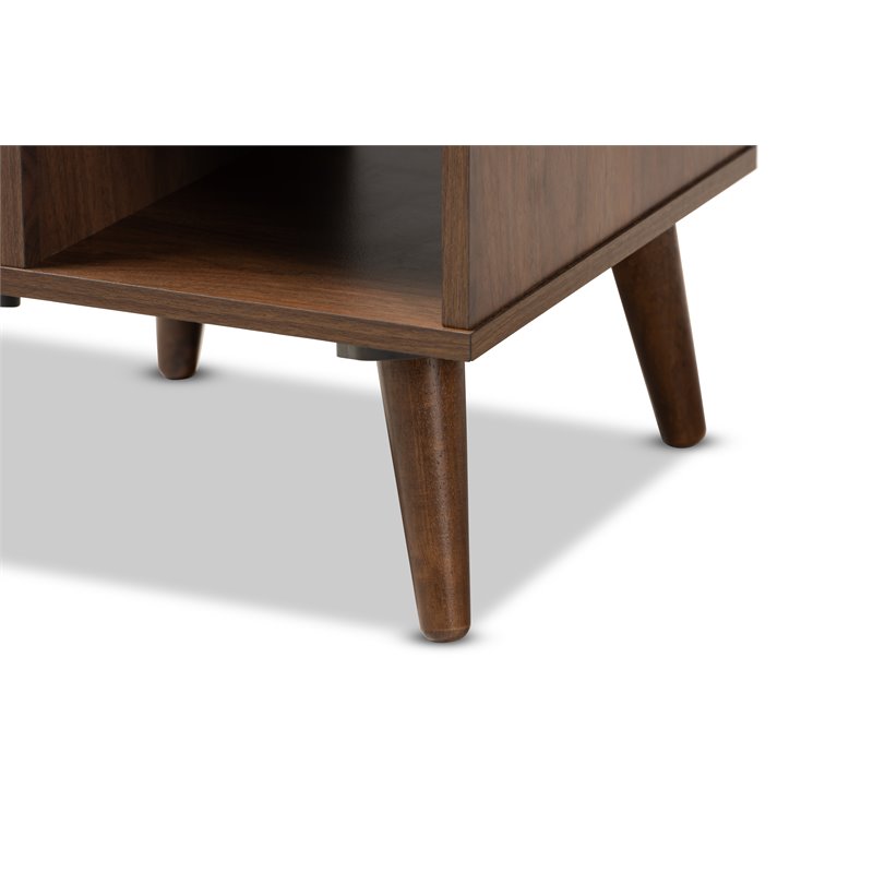 Baxton Studio Sami Brown Finished Wood End Table