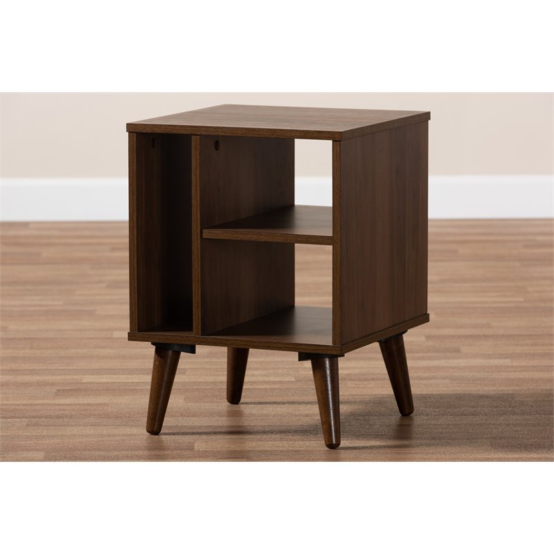 Baxton Studio Sami Brown Finished Wood End Table