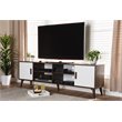 Baxton Studio Quinn 2-Door Wood TV Stand in White and Brown