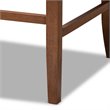 Baxton Studio Alira Beige Upholstered Walnut Finished Bar Stool Bench