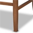 Baxton Studio Alira Grey Upholstered Walnut Finished Bar Stool Bench