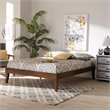 Baxton Studio Lucina Queen Size Walnut Finished Platform Bed Frame