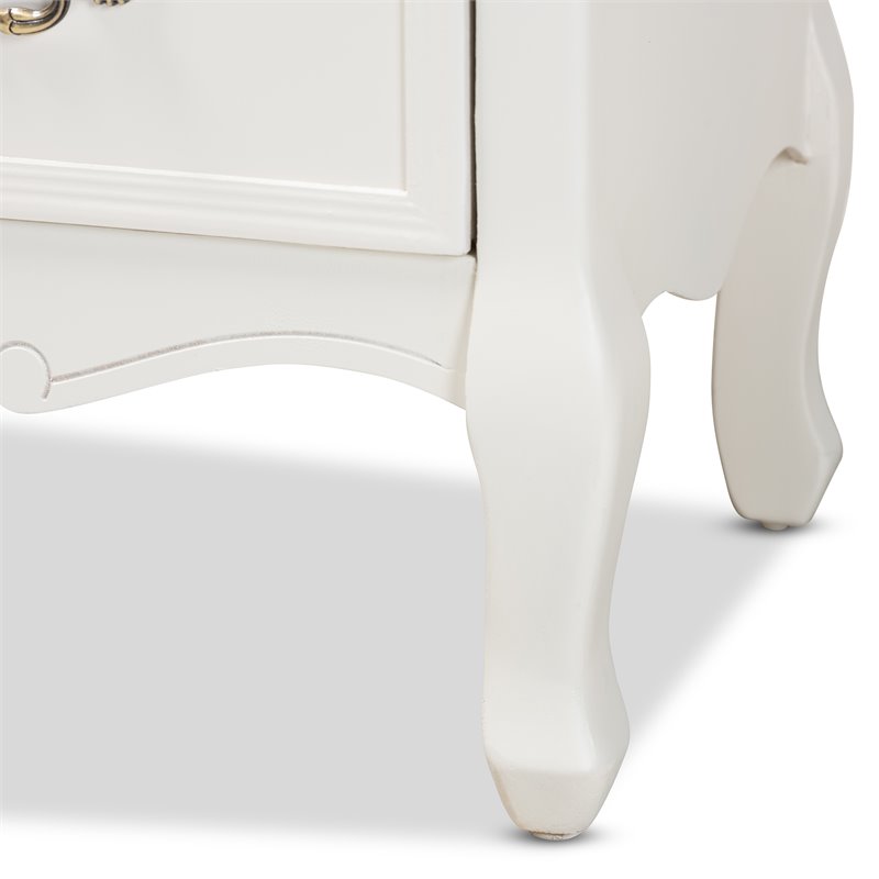 Baxton Studio Amalie White and Oak Finished 4-Drawer Accent Dresser