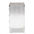 Baxton Studio Claude French Industrial Silver Metal 3-Drawer End Table