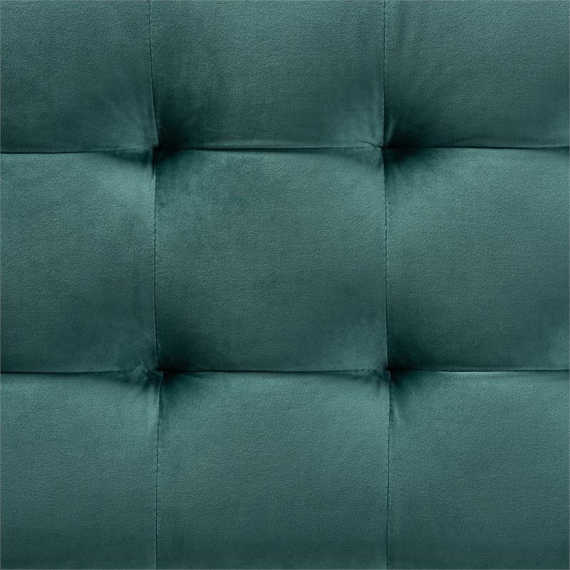 Baxton Studio Roanoke Teal Blue Velvet Upholstered Storage Ottoman Bench