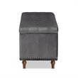 Baxton Studio Kaylee Grey Velvet Upholstered Storage Ottoman Bench