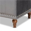 Baxton Studio Kaylee Grey Velvet Upholstered Storage Ottoman Bench