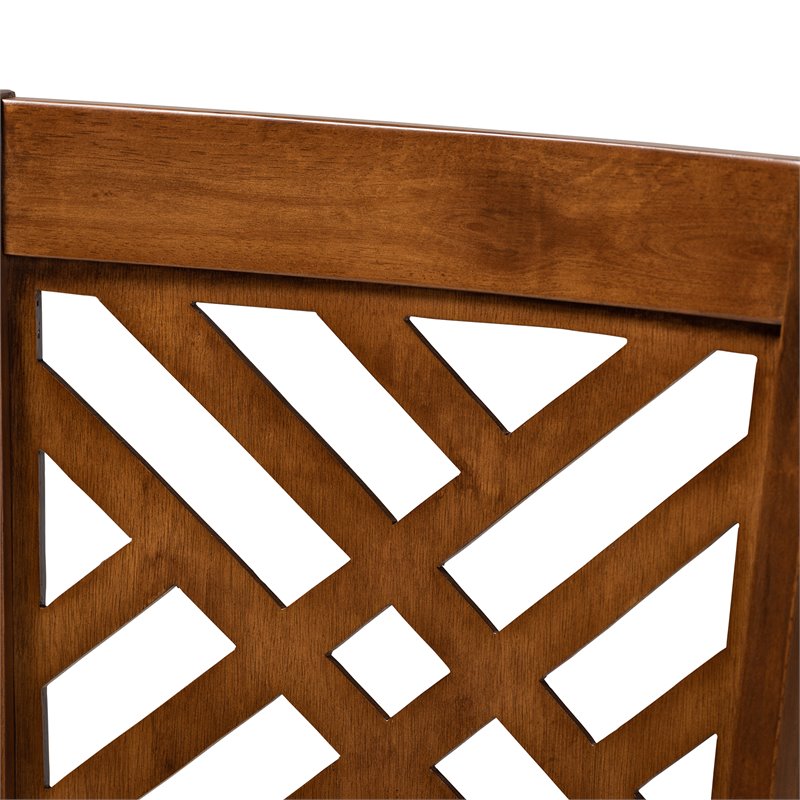 Baxton Studio Caron Wood Dining Chairs in Gray (Set of 4)