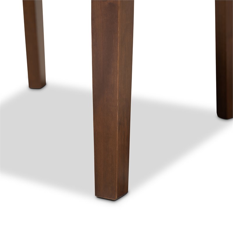 Baxton Studio Caron Wood Dining Chairs in Gray (Set of 4)