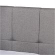 Baxton Studio Netti Fabric Tufted Platform Storage Queen Bed in Light Gray