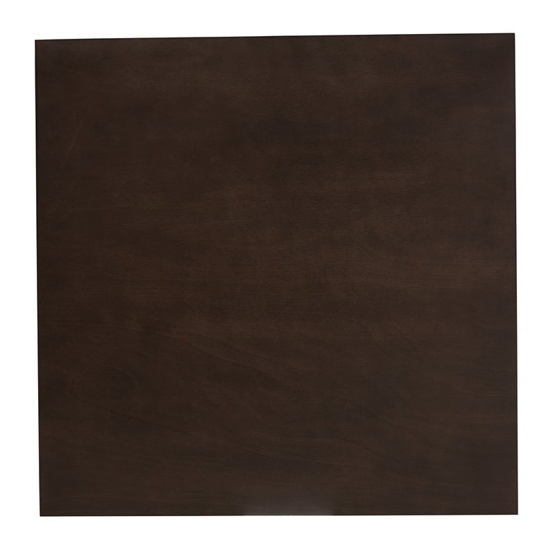 Baxton Studio Britte Dark Oak Finished Square Wood Dining Table in Brown
