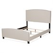 Baxton Studio Morgan King Size Beige Upholstered Panel Bed